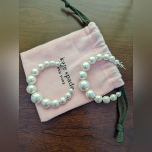 Kate Spade Pearl Hoop Earrings